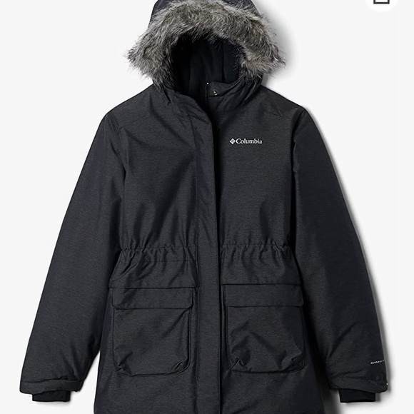 VEUC barely worn 10/12 medium Columbia Black Puffer Jacket for Ultimate Warmth - Picture 1 of 16